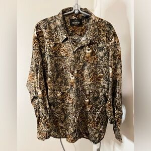 Deer/Camo Buttondown Shirt Size Large